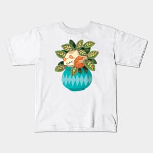 Calico in plant Kids T-Shirt